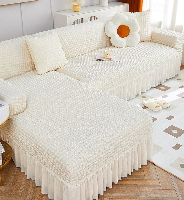 Stretch Couch Cushion Cover, 1 2 3 Seater Cushion Covers for L Shaped Sofa Chaise Longue, Sectional Sofa Slipcover Furniture Protector with Elastic Bottom 2025 - $19.99 –P7