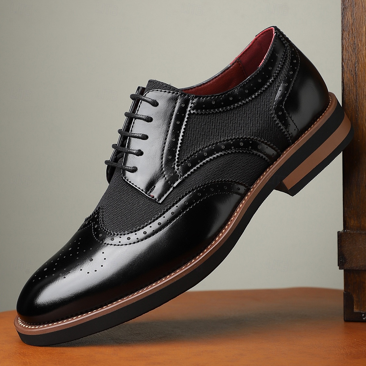Chaussures derby brogue en similicuir beige pour homme – des chaussures de bal sophistiquées pour des célébrations élégantes de 2025 ? $46.99 –P6