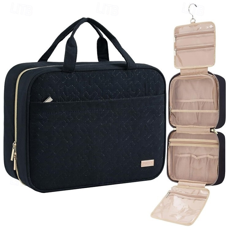 γυναικεία τσάντα περιποίησης ταξιδιού  & άνδρες, αδιάβροχη τσάντα μακιγιάζ με κρεμαστό γάντζο και πολλαπλές τσέπες, τσάντες καλλυντικών για γυναίκες, είδη πρώτης ανάγκης για ταξίδια, 2026 - $27.99 –P10