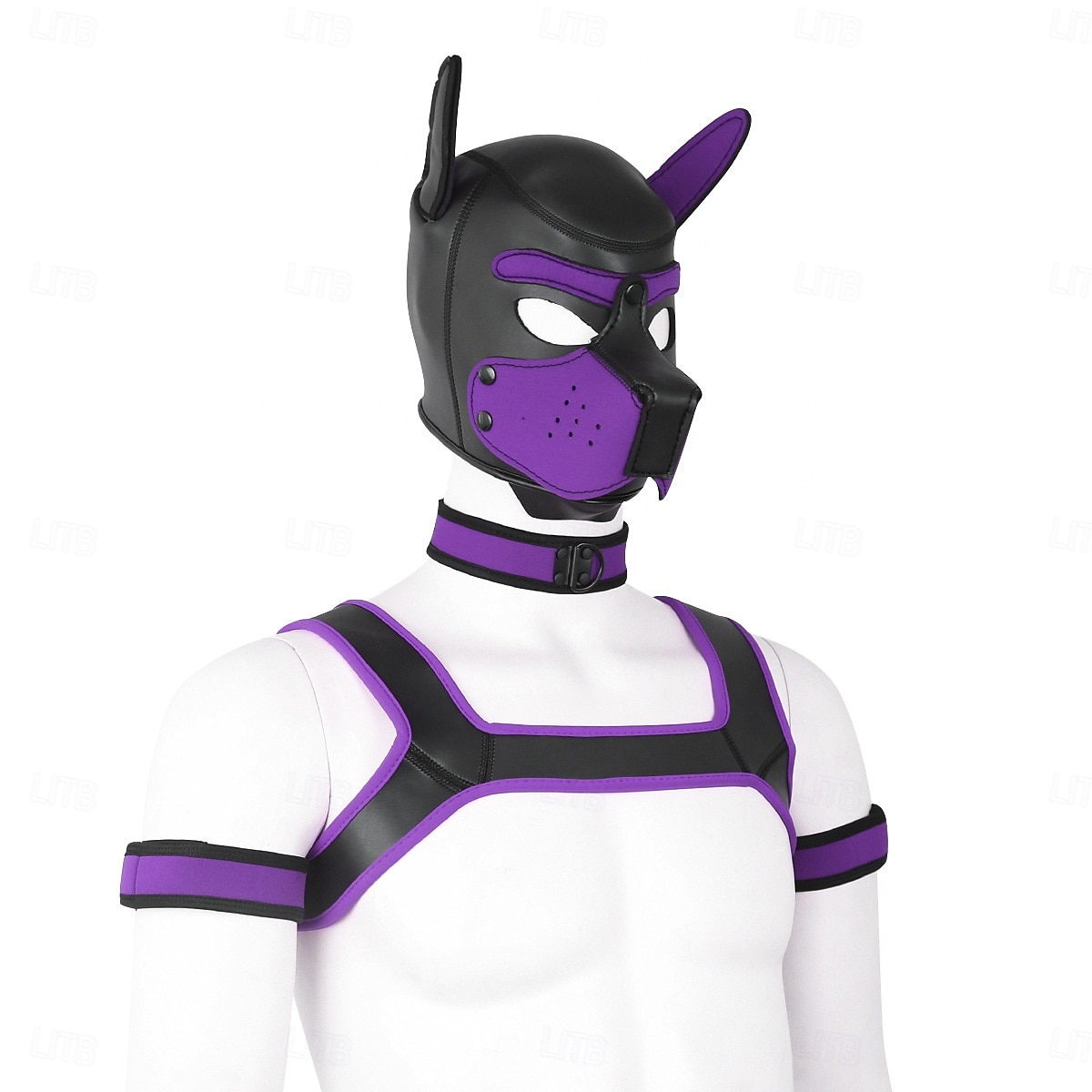 BDSM Kožená komunita Puppy Play Maska pro štěně Psí kapuce Dospělé Unisex Pride Parade Měsíc hrdosti předvečer Všech svatých Karneval Jednoduchý karnevalový kostým 2025 - $55.99 –P12