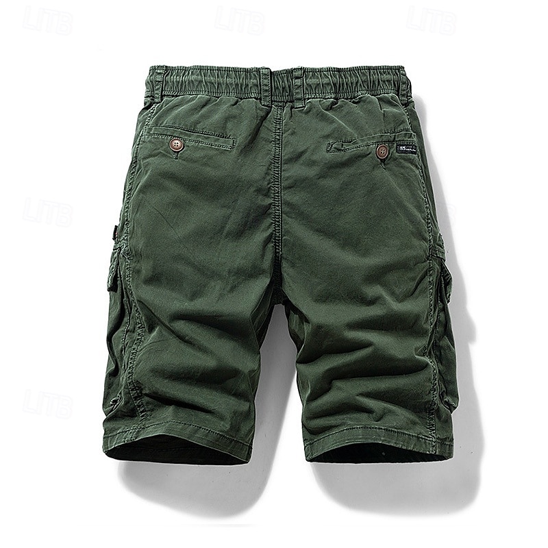 Per uomo Pantaloncini cargo Shorts Pantaloncini Estivi Coulisse Elastico in vita Multi-tasche Semplice Comodità Indossabile Lunghezza al ginocchio All'aperto Sport Quotidiano Moda Casual Nero Cachi del 2025 a $34.99 –P14