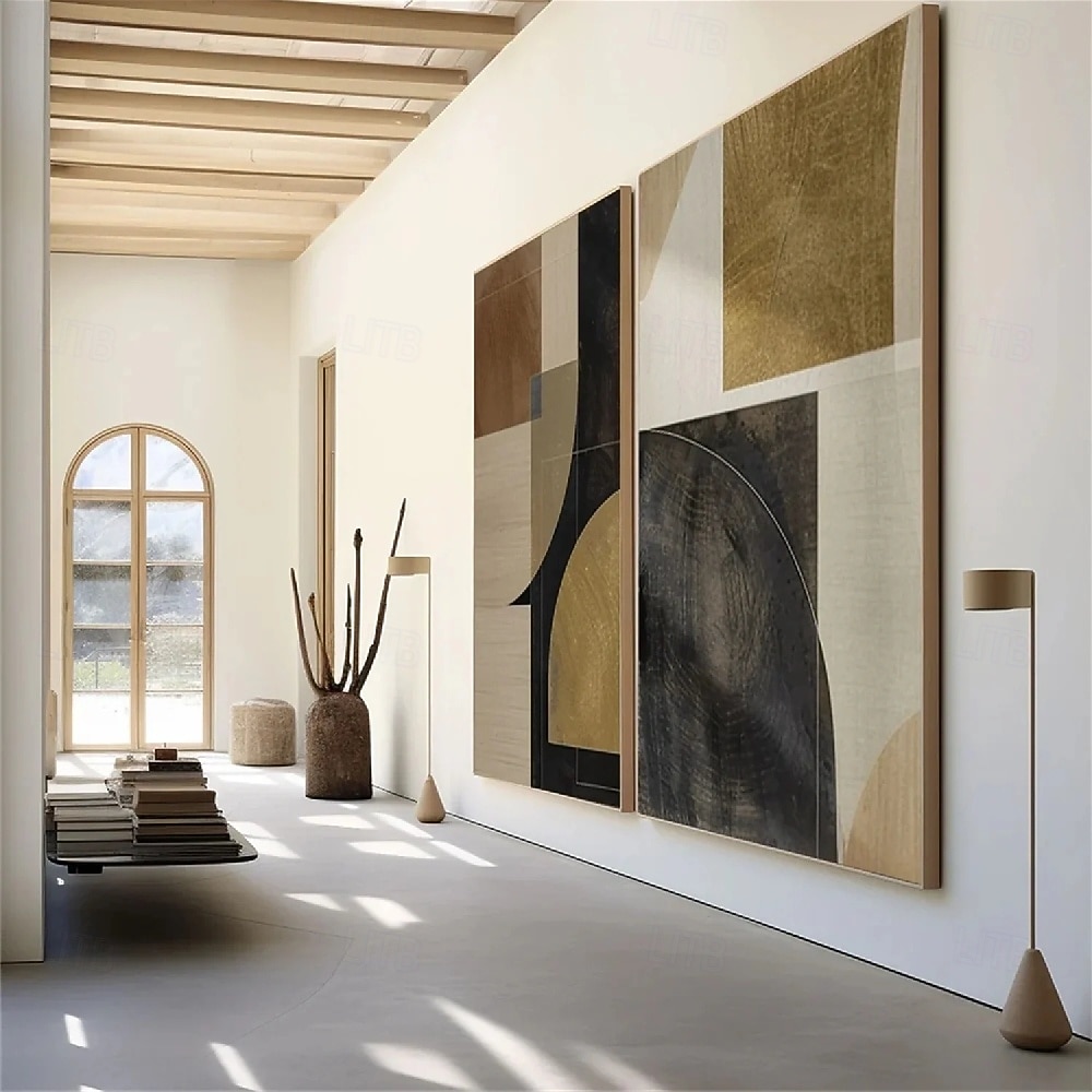 Wabi Sabi Kunstwerk handgemaltes Ölgemälde handgemalte moderne Ölgemälde Wandkunst 2er Set beige abstrakte Malerei auf Leinwand ein Paar beige Textur Wandkunst neutrale abstrakte Wandkunst Boho 2025 - $77.99 –P2