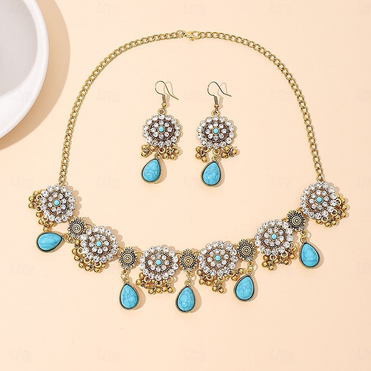 Bruidssieradensets 1 set Legering Oorbellen Kettingen Dames Elegant Stijlvol Sieraden set Voor Bruiloft Werk Verjaardag 2025 - $20.99 –P2
