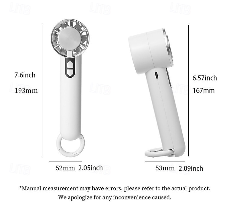 2025年 アイス冷却パッド付きミニハンドヘルドファン、5段階風量、3000mAh USB充電式、フック付きポータブルデスクトップ個人ファン、夏の旅行と屋外使用向けType-C急速充電  コレクション – $29.99 –P13