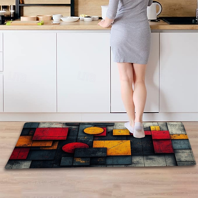 textura de madeira tapete de cozinha corredor tapetes tapetes de área lavável para quarto sala de estar cozinha banheiro tapetes antiderrapantes de 2026 por $19.99 –P4