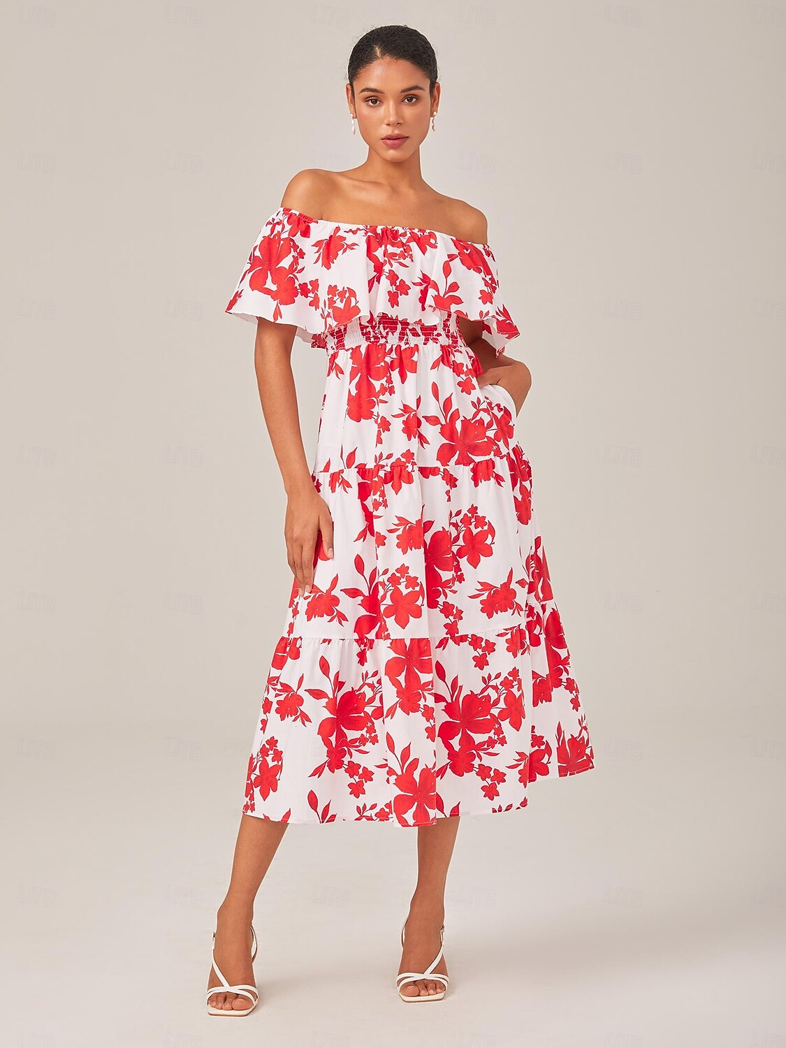 Femmes Rouge Été Bateau Bohème Vacances XS S M de 2025 ? $86.99 –P2