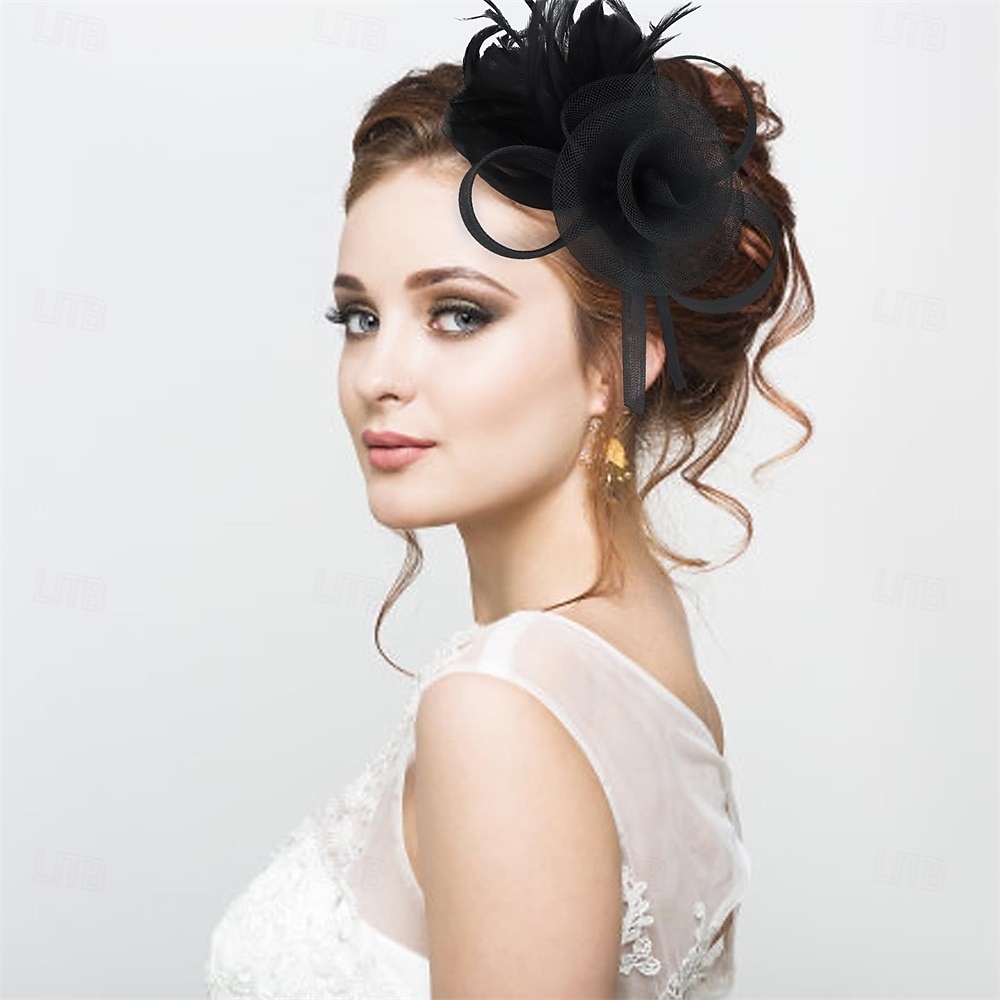 chapéus fascinators com penas para mulheres chapéus kentucky derby chapéu de igreja para festa do chá com faixa de cabeça e clipe de 2025 por $32.99 –P4
