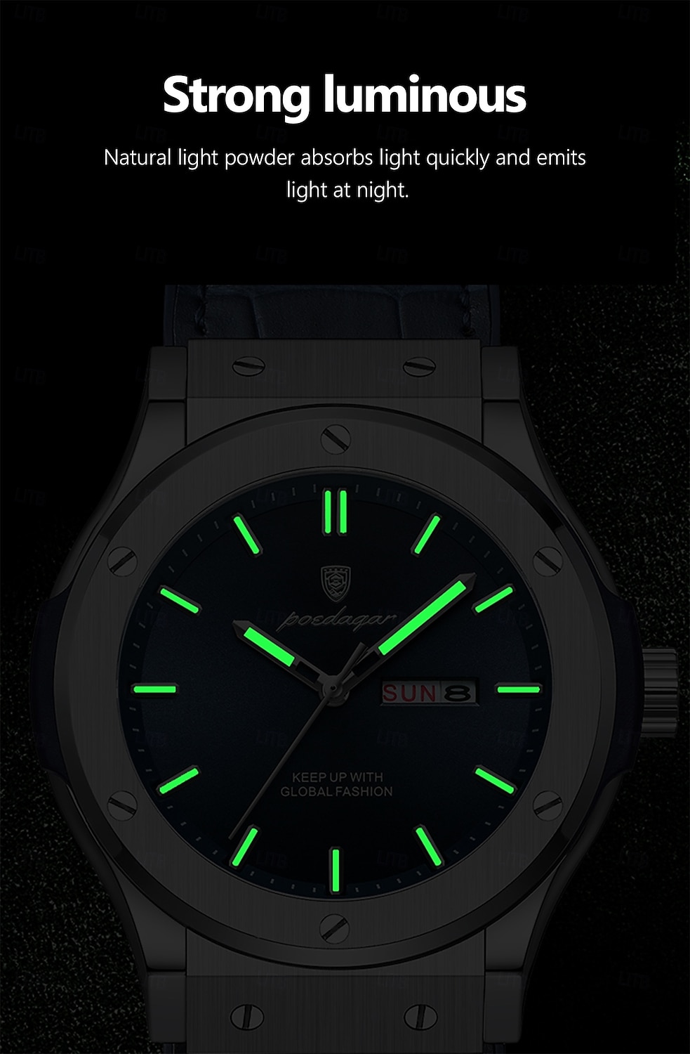 Men Quartz Watch Sports Business Roman Numerals Dial Luminous Date Waterproof Alloy Watch 2026 - $35.99 –P4