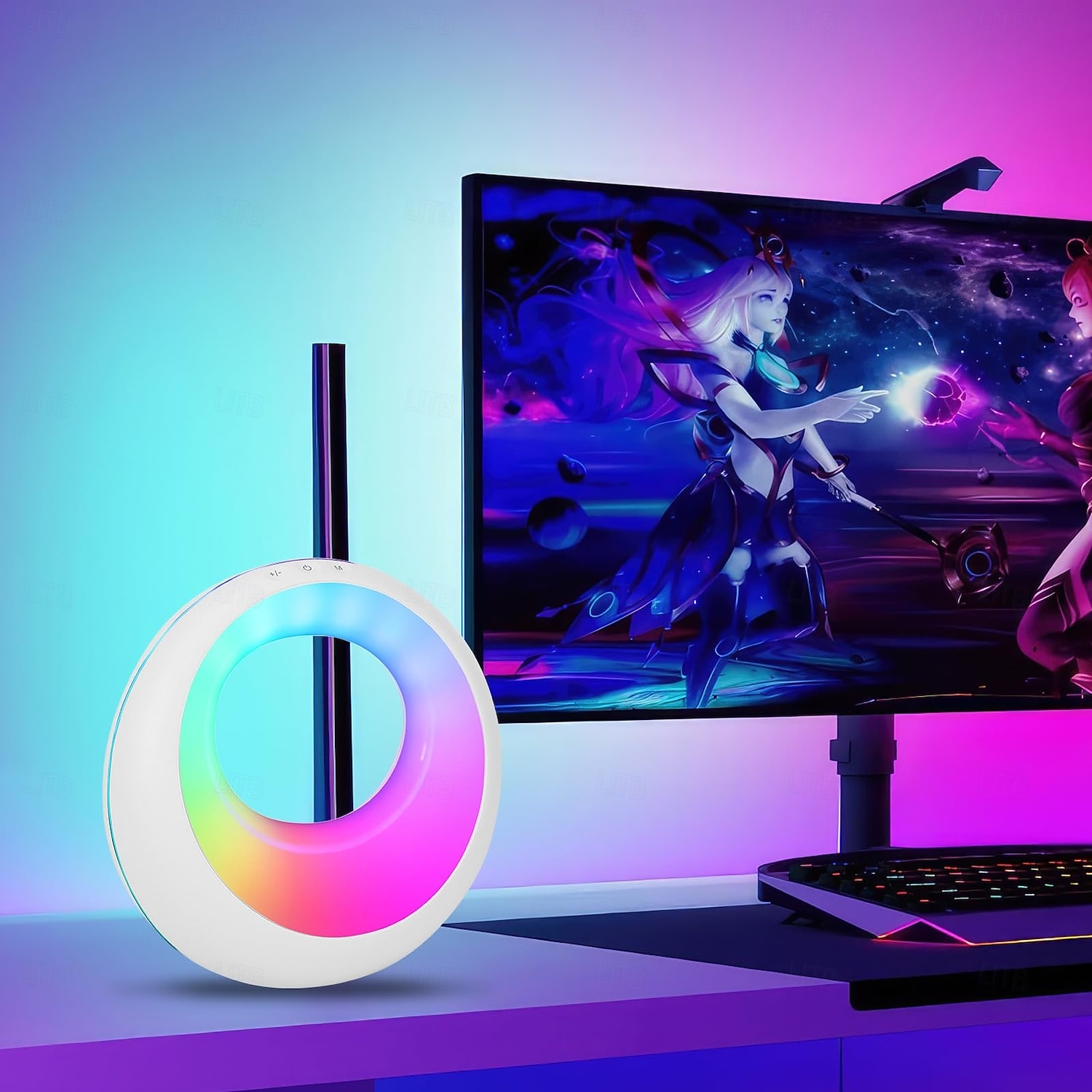 1 pz luce notturna dimmerabile a colori RGB con telecomando, timer dimmerabile touch, batteria ricaricabile USB, luce notturna per interni e camera da letto del 2025 a $24.99 –P3