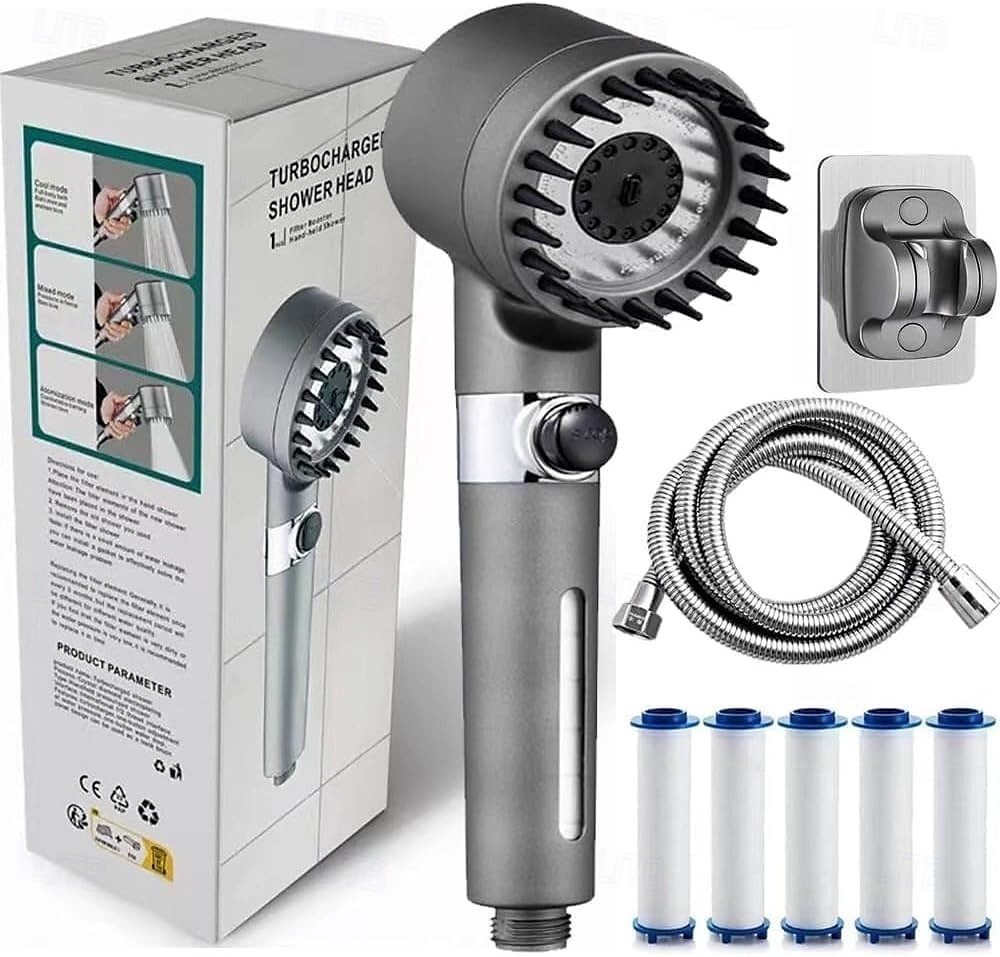 Ion Drops Filtered Showerhead with Hose, Filtered High Pressure Shower Heads with Handheld-Detachable Massage Shower Heads with Replacement-Cotton Filters 2025 - $29.3 –P6