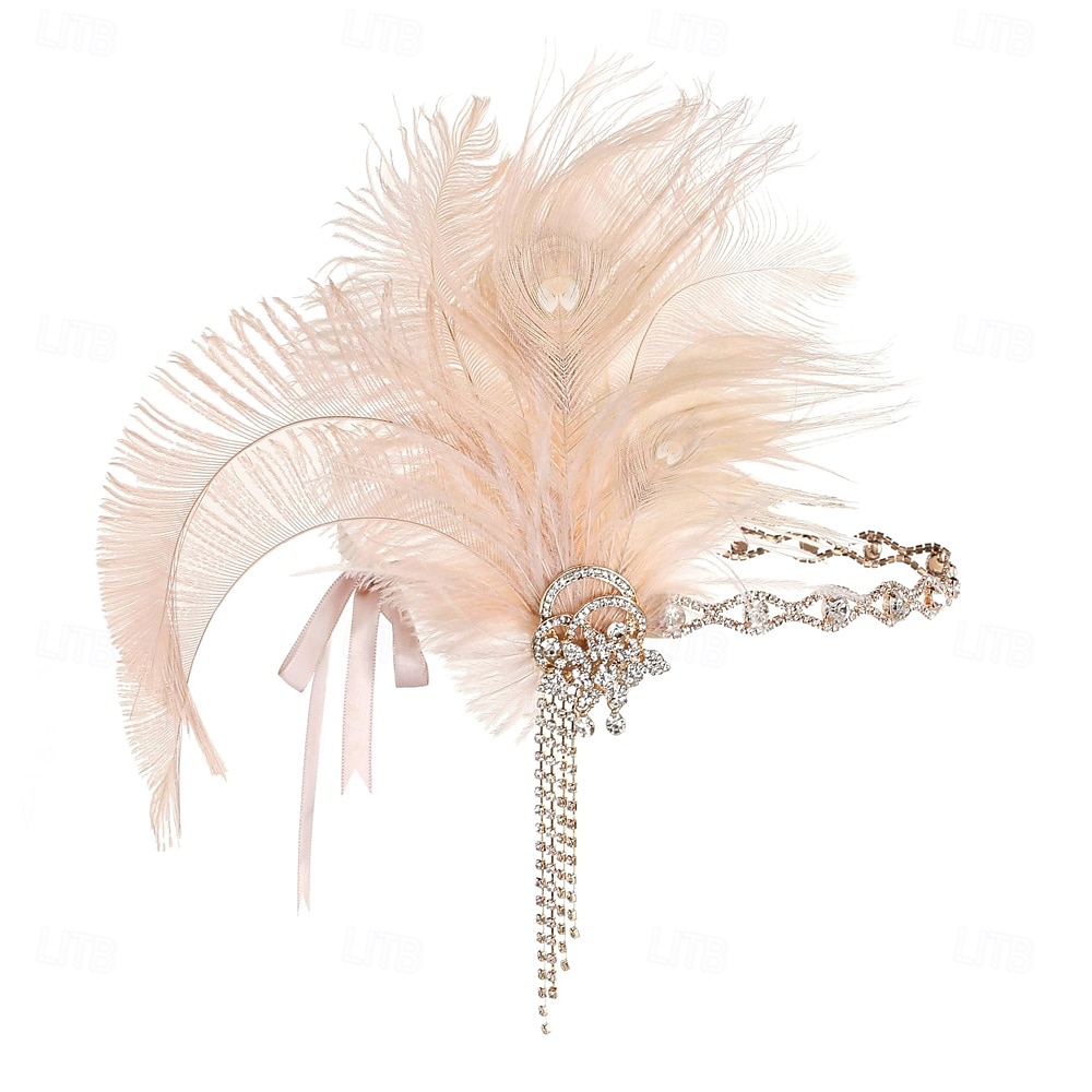 A nagy Gatsby Flapper fejpánt Gyöngyös karkötő Fülbevaló A nagy Gatsby Toll Retro Csillogó glitter Női Farsang Valentin nap Álarcos mulatság Party estélyi viselet Álarcos mulatság Fesztivál Felnőttek 2025 - $17.49 –P12