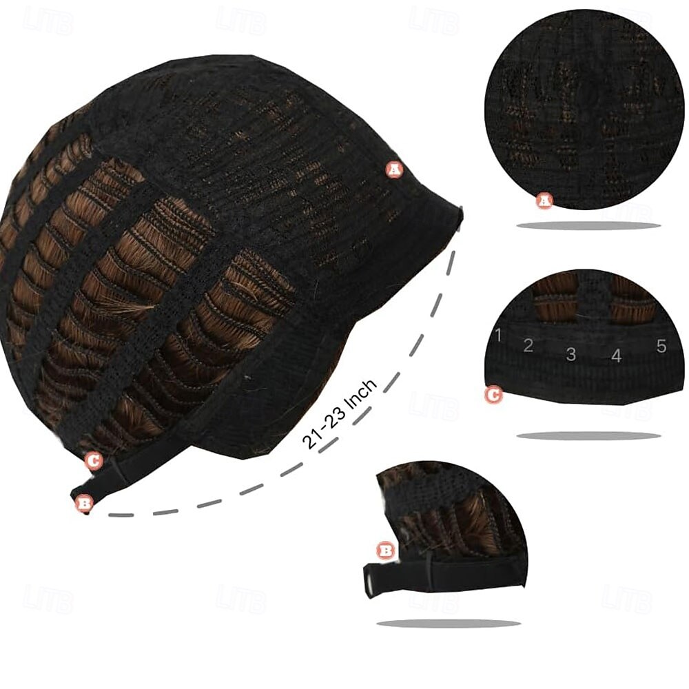 perucas curtas castanhas para homens, peruca de cabelo sintético masculino em camadas naturais loiras mistas para uso diário de 2026 por $25.99 –P5