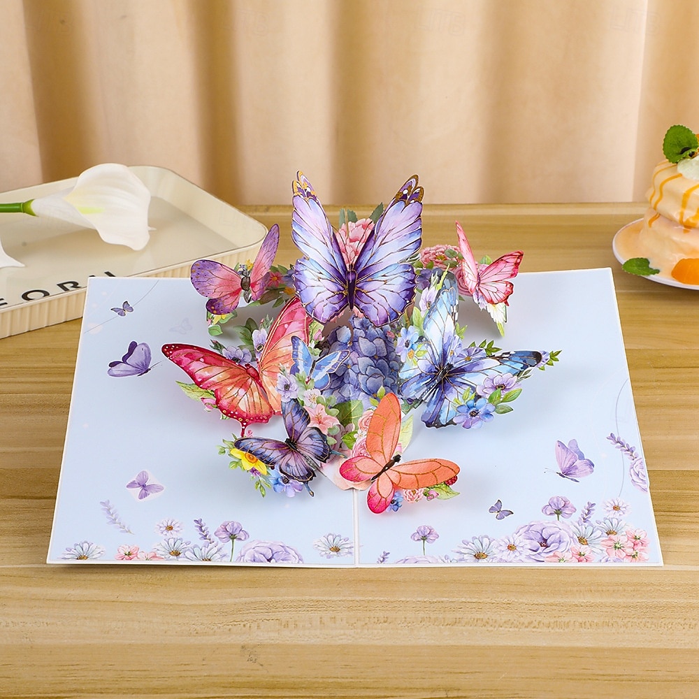 fluture 3d vibrant  & felicitare pop-up cu margarete cel mai bun cadou pentru mama, felicitare cu buchet de flori de ziua mamei, aprecierea profesorului, ziua de nastere, felicitare de multumire 2026 - $12.99 –P4