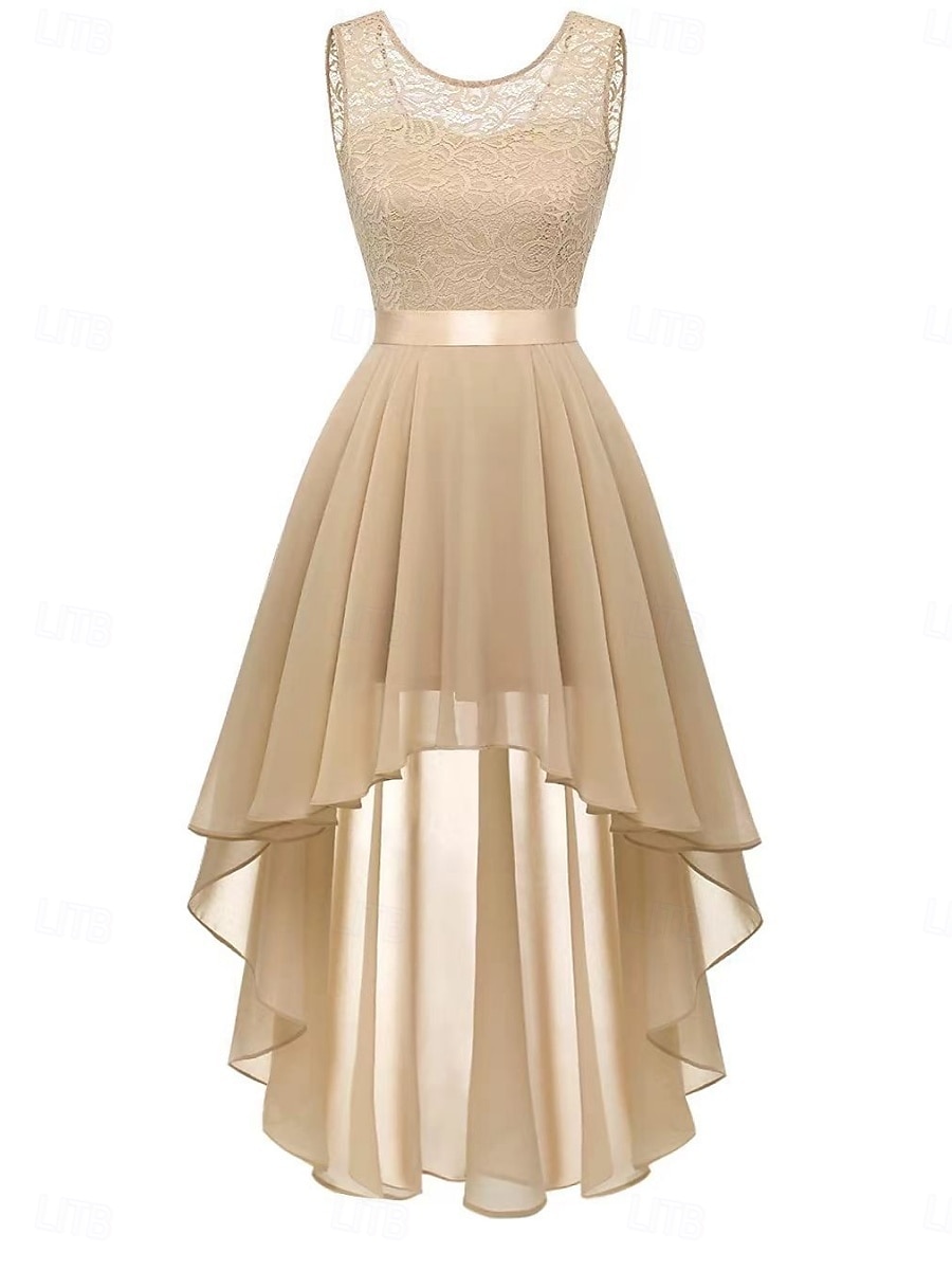 Rochie mini de damă rochie în linie A rochie din tull elegantă petrecere cocktail nuntă petrecere în aer liber ajustare regulată grafică fără mâneci gât rotund roz vin khaki gri vară primăvară 2025 - $46.99 –P12