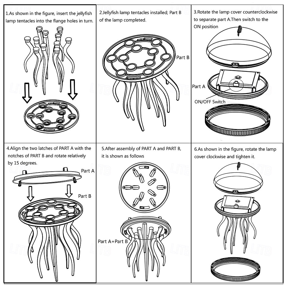 1 st. buitenzonnekwallenverlichting tuinverlichting watervlotterverlichting doe-het-zelf montage zwembadverlichting zwembadfonteinverlichting kleurrijke buitenfeestsfeerverlichting 2026 - $14.99 –P12