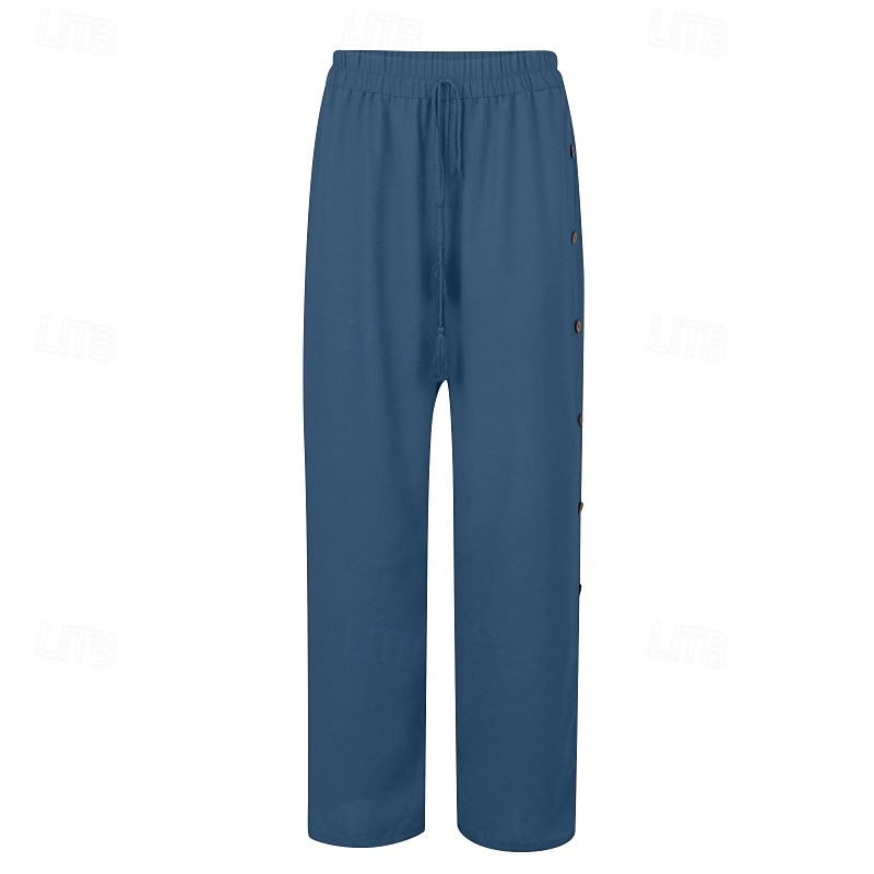 Mujer pantalones Pantalones Casual Longitud total Cintura Media Plano Hebilla Diseño de cordón elástico Al Aire Libre Cómodo Festivos Ropa Cotidiana Fin de semana Rojo oscuro Magenta Verde oscuro Gris 2025 - $18.99 –P2