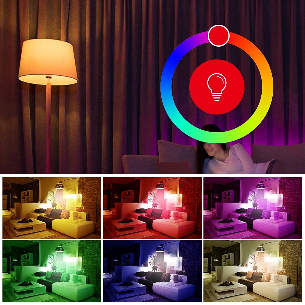 rgb unenomainen 16 värin älyvalot bluetooth-ohjain sopii olohuoneeseen moottoripyörän oheislaitteiden sisustukseen kodin sisustukseen kuplalamppu 2025 - $27.99 –P3
