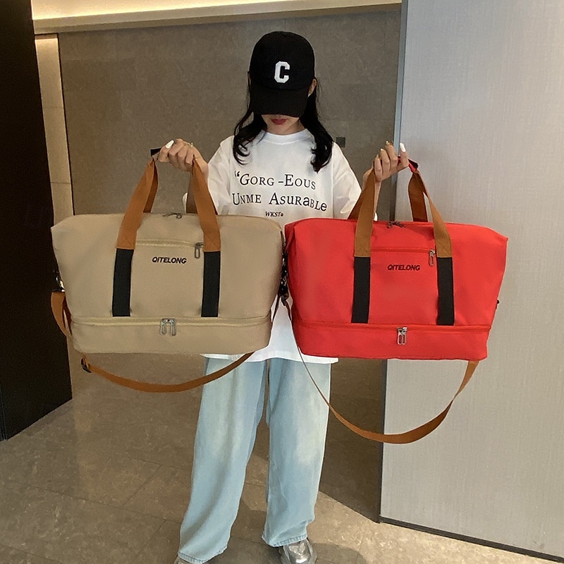 Sac de voyage week-end avec compartiment à chaussures, sac de sport avec séparation humide et sec pour femmes et hommes, sac fourre-tout léger de grande capacité pour les voyages, le sport et le de 2025 ? $13.99 –P6