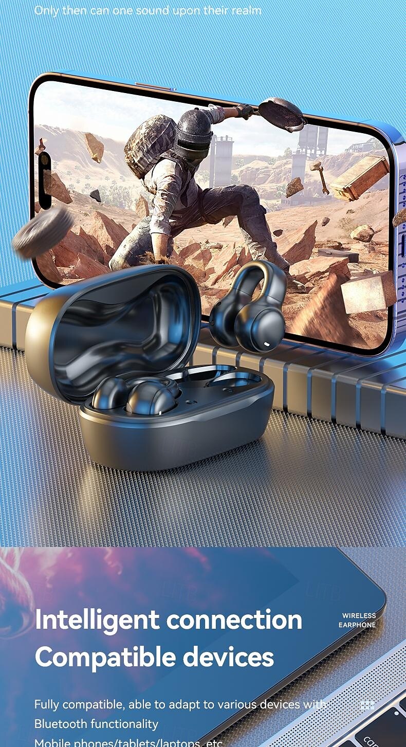Open Ear Earbuds Wireless Bluetooth Earless Bone Conducting Headphones Wireless Bluetooth Headset Noise Cancelling Bone Earphones Waterproof Air Bone Conduction Headphone Not in Ear Open Ear Buds 2026 - $33.99 –P10
