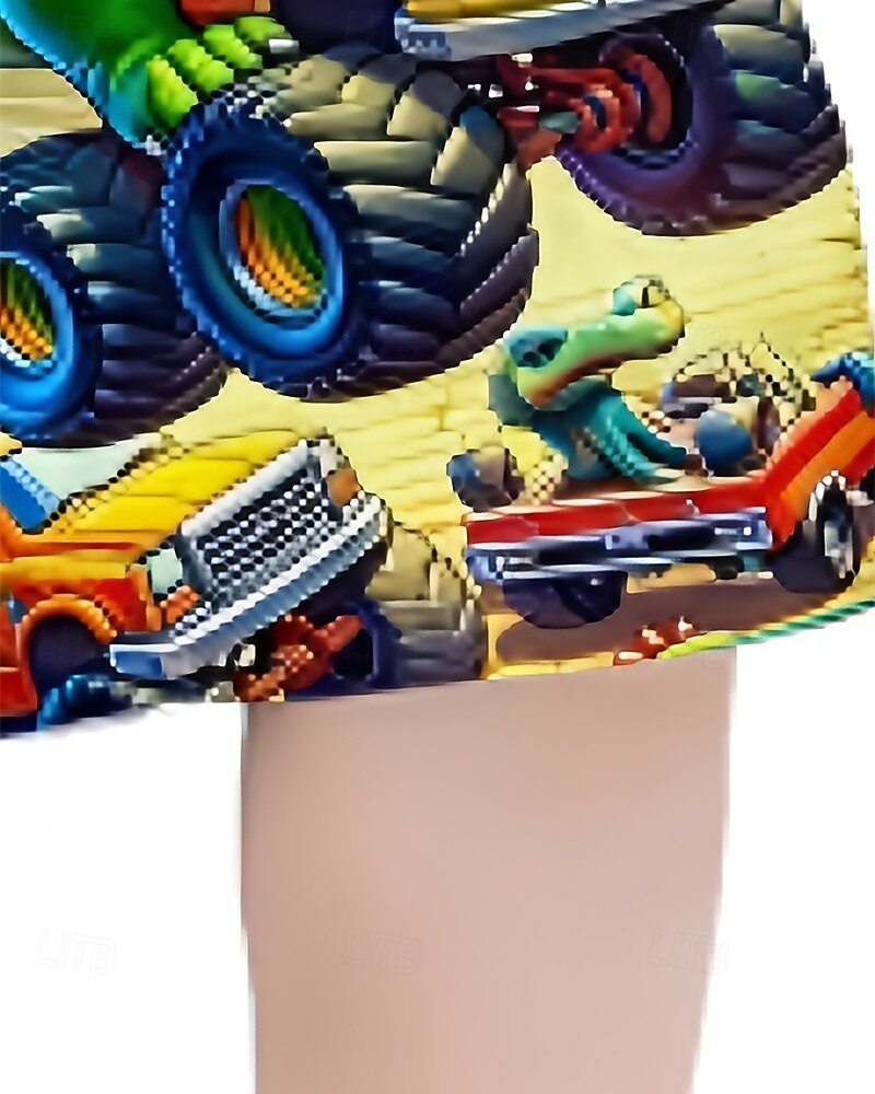 Poikien 3D Dinosaurus T-paita ja shortsit Setti Lyhythihainen Kesä Kevät Urheilu Muoti Päivittäin Lapset 4-12 vuotta Tiukka pyöreä kaula-aukko ulko- Loma Urheilu Räätälöity istuvuus 2025 - $22.99 –P5