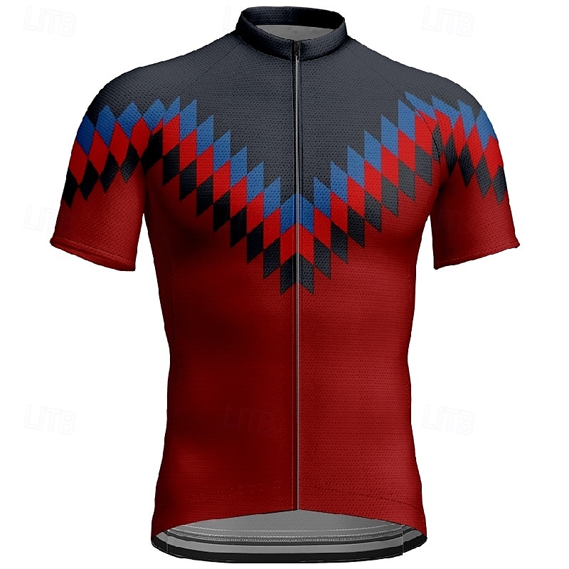 Pánské Cyklodres Krátký rukáv Kolo Tričko Dres se 3 zadními kapsami Horská cyklistika Prodyšné Rychleschnoucí Anatomický design Odvod Žlutá Červená Modrá Sportovní Oblečení 2025 - $25.99 –P9