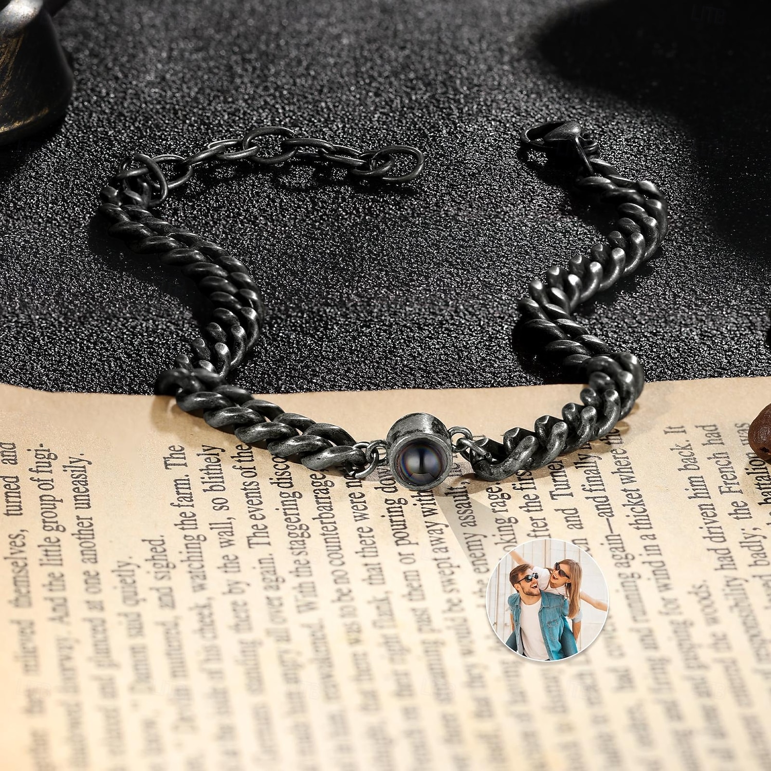 Personalized Projection Bracelet Custom Best Gift for Dad, Husband, Boyfriend, Unique Keepsake for Father's Day, Birthday, Valentine’s Day, Christmas 2025 - €20.99 –P5