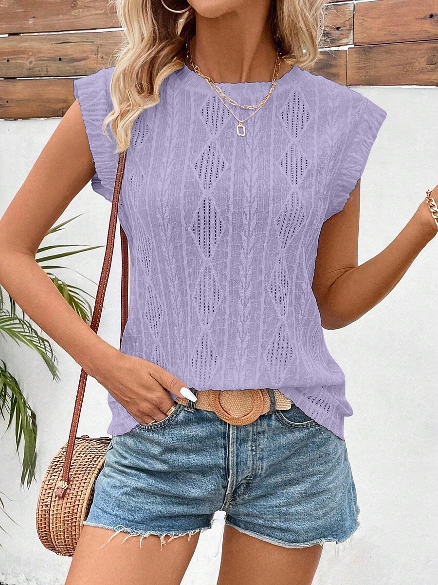 Pentru femei Camisole Tank Top Simplu De Bază Modern Fără manșon Stil Nautic Topuri obișnuite Zilnic Concediu Negru Alb Roz Îmbujorat Albastru celest Mov Vară 2025 - $16.99 –P11