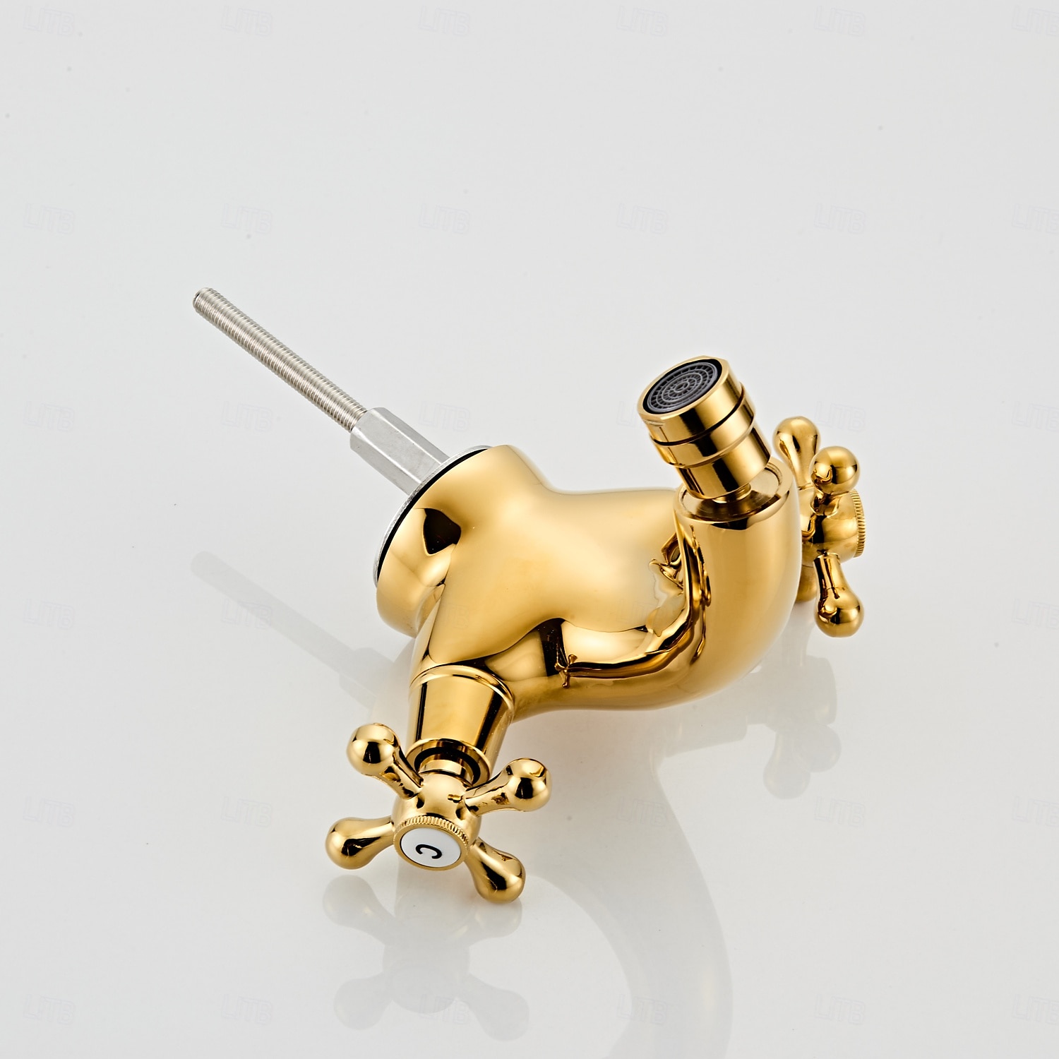 Robinet de lavabo - Classique Électroplaqué Ensemble central Deux poignées un trouBath Taps de 2025 ? $105.99 –P9