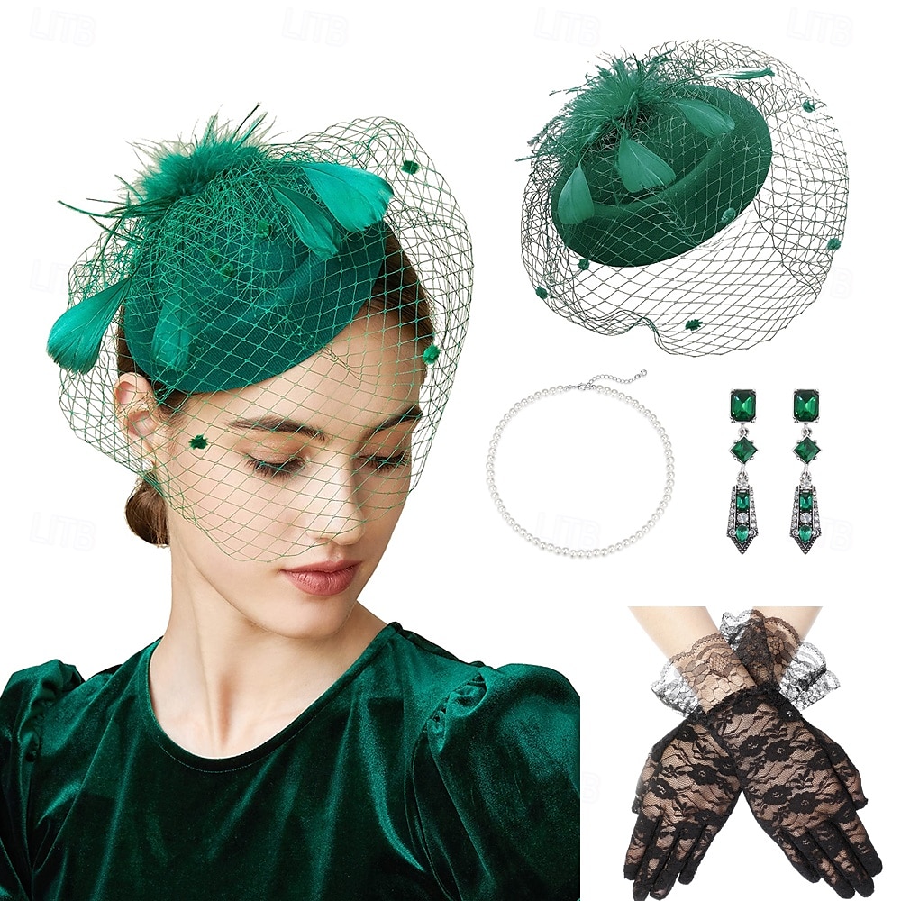 1920s El gran Gatsby Diadema de estilo flapper El gran Gatsby Retro Brillo chispeante Cristal / Strass Mujer Carnaval Mascarada Ropa de fiesta de noche Mascarada Festival Adulto Guantes Collare 2025 - $31.99 –P3