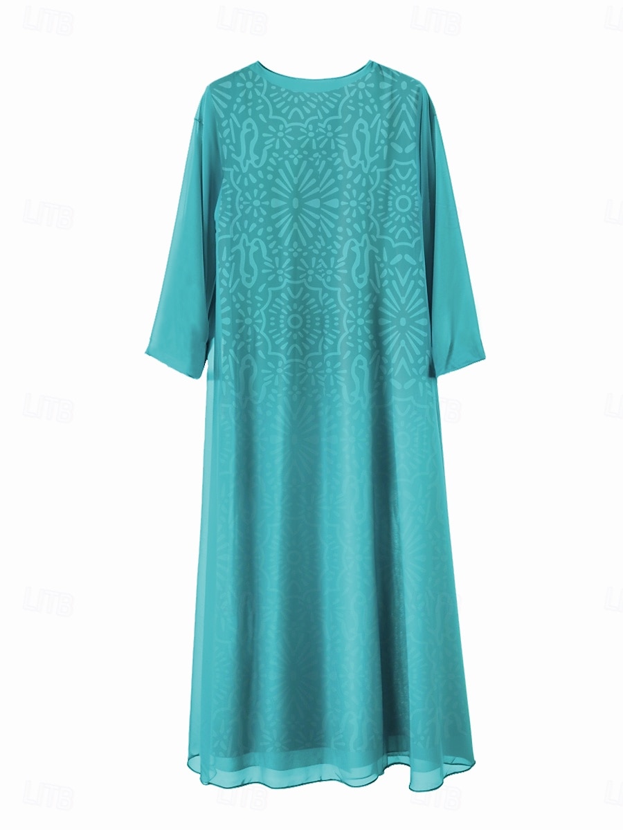 Set Rochie pentru Femei Rochie Midi Rochie de Vară Casual Semi Formal Ombre Grafic Print Mânecă 3/4 Decolteu Crew Zilnic Vacanță Verde Vară Primăvară Fit Regulatr 2025 - $36.99 –P2