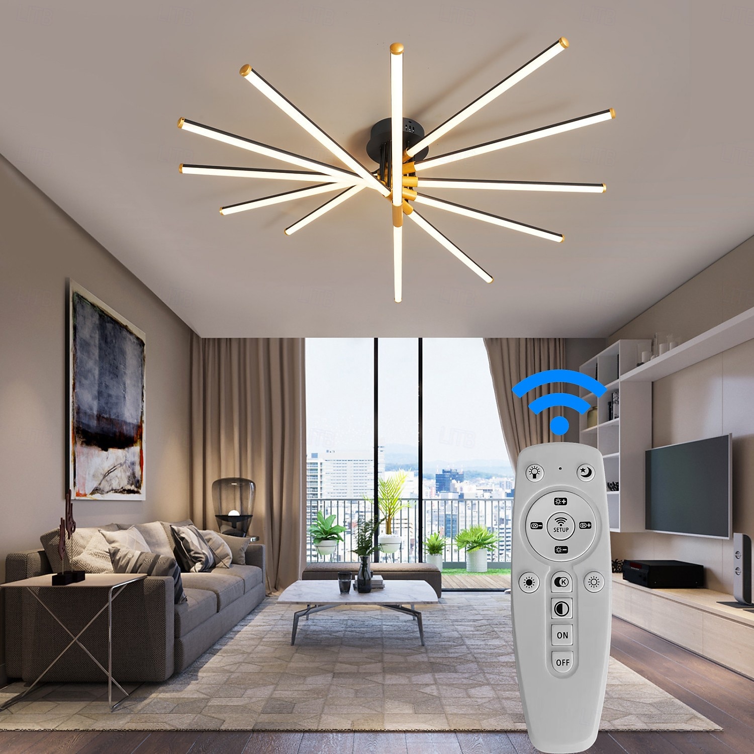 plafoniera moderna a led 24 in 33,4 in 41,6 in plafoniera dimmerabile con telecomando plafoniera dorata adatta per camere da letto soggiorni cucine apparecchi di illuminazione moderni soffitto del 2025 a $284.99 –P2