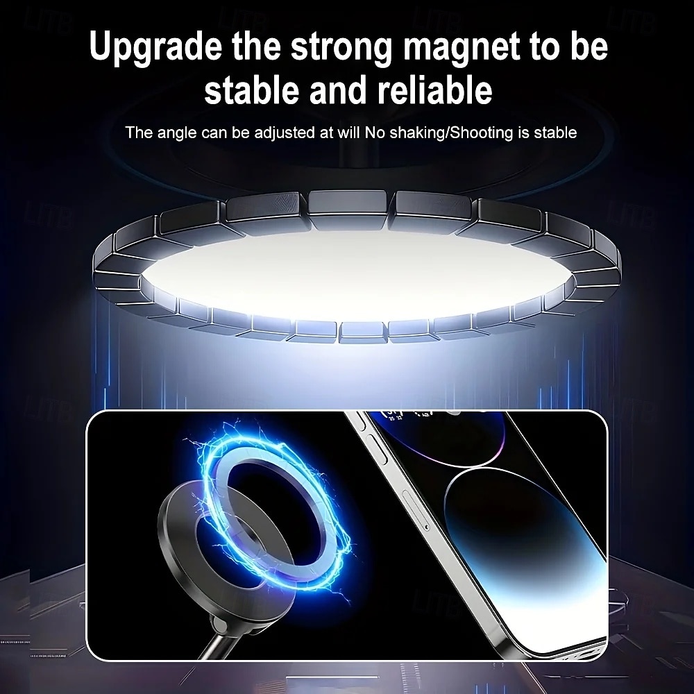 opvouwbare magnetische autotelefoonhouder, verwijderbare, waterdichte universele standaard voor dashboard en bureau in zwart of wit 2025 - $17.99 –P7