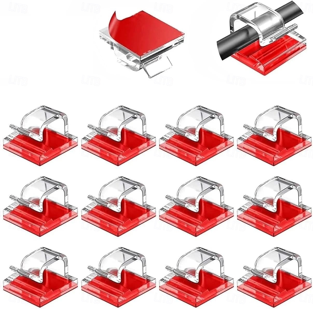 50db öntapadó kábelrendező klipek kábelkezelő vezetéktartó usb töltő adatvonal orsó csévélő falra szerelhető kampók 2025 - $3.99 –P9