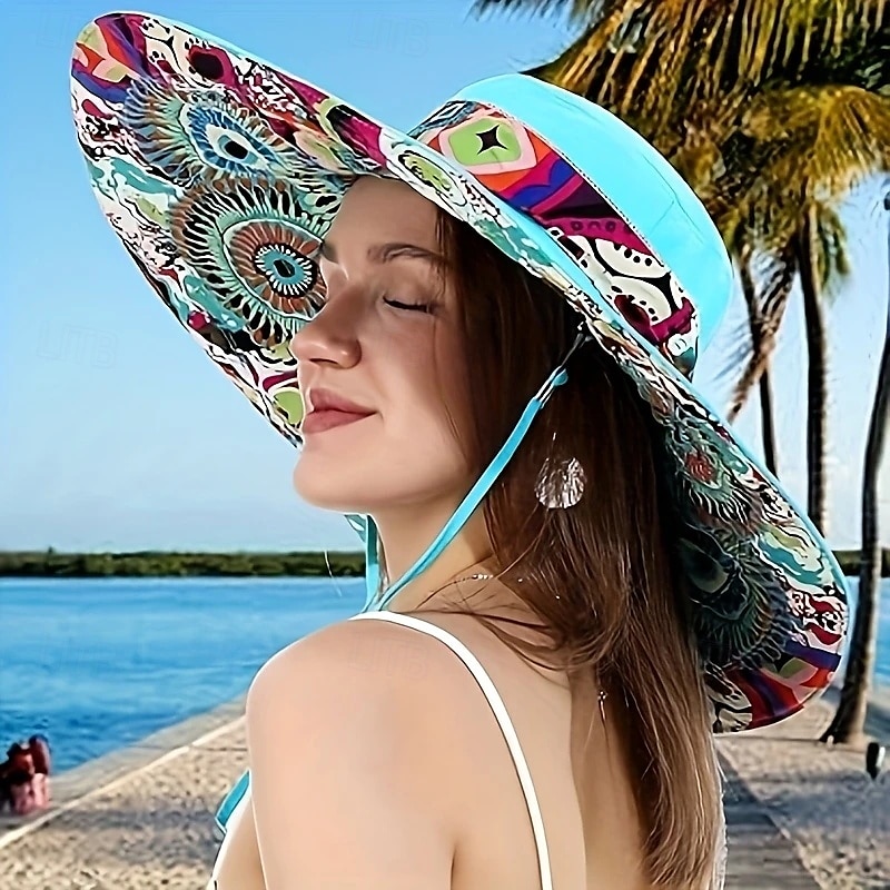 Chapeau de soleil d'été à large bord pour femme, protection UV, pour les vacances à la plage de 2025 ? $28.99 –P2
