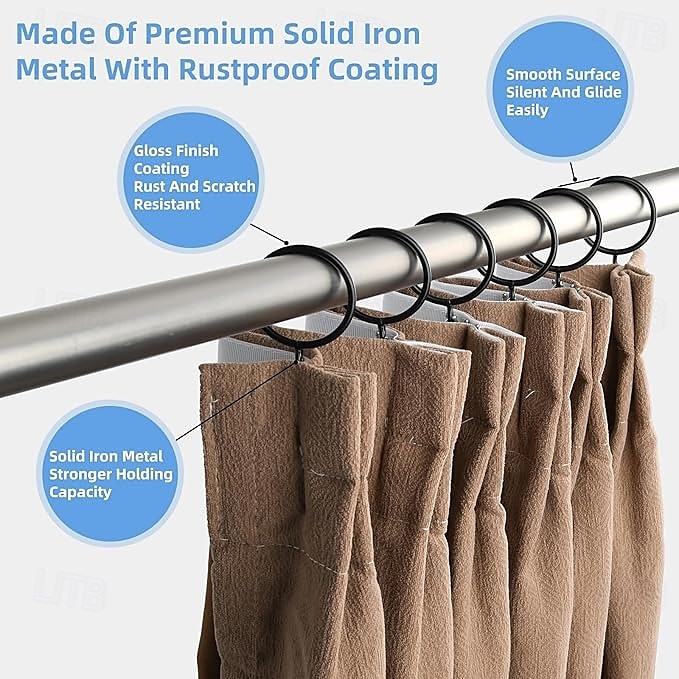 48 Pack Curtain Rings with Eyelets Metal Drapery Rings for Pinch Pleat Curtains Panels Drape Rings Fits Up to 1.2 in Curtains Rod 1.5 Inch I D Silver 2025 - $12.49 –P7