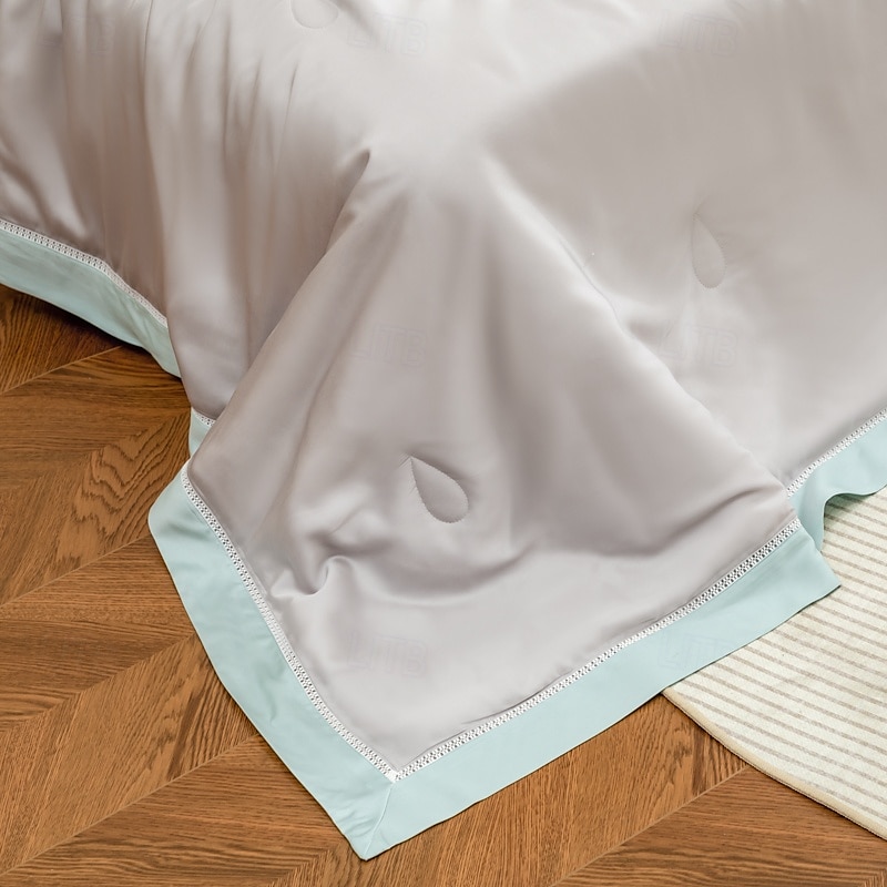 Kylande Täcke Comforter Andningsbar Tencel Lyocell Fiber Täcke Drottning Kylande Filt för Varm Sömnare Lätt Duvet för Sommar Grön Rosa 2025 - $79.99 –P4