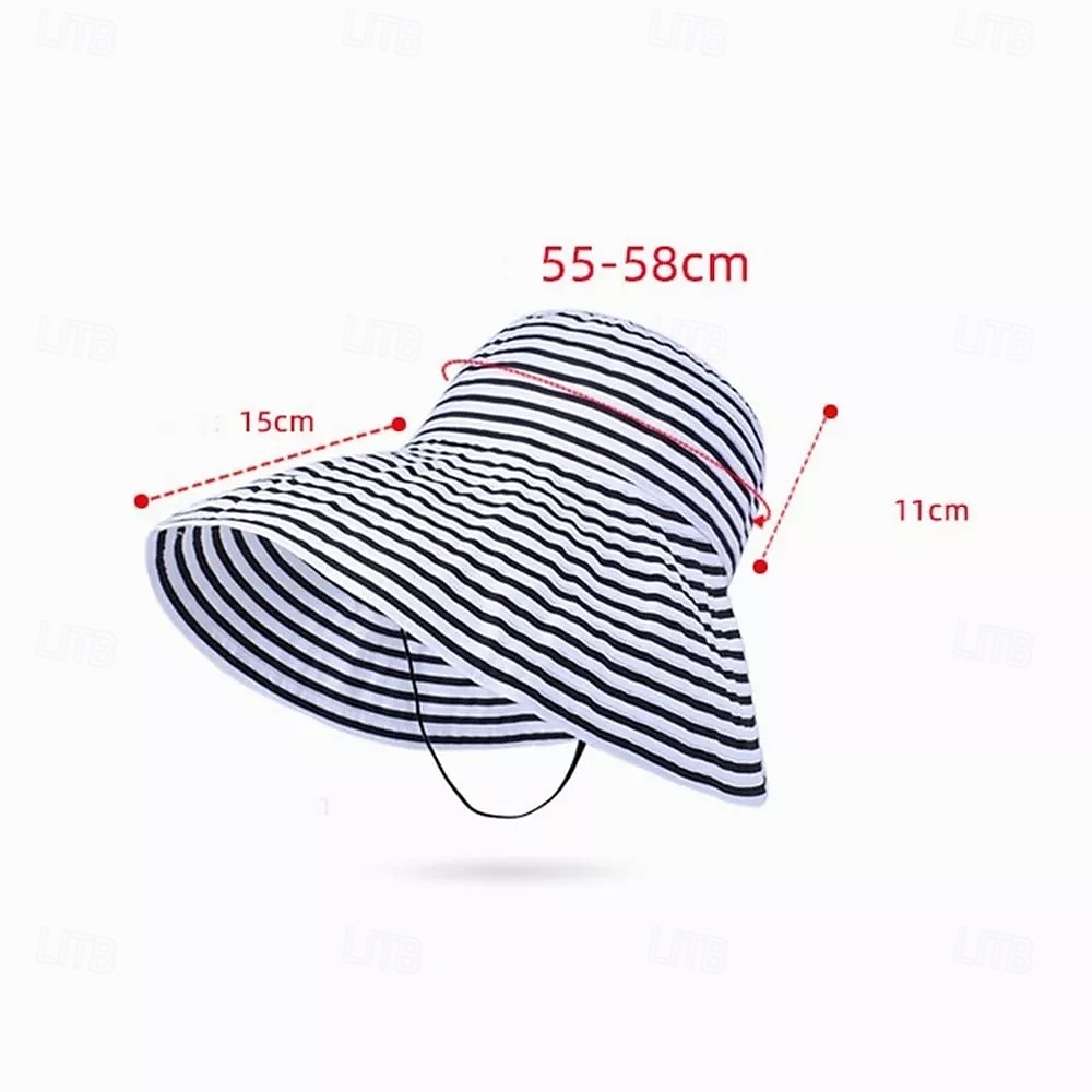 solhatt for kvinner bred brem sommer upf50 uv-beskyttelsesstripe lett fottur utendørs caps 2025 - $16.99 –P11