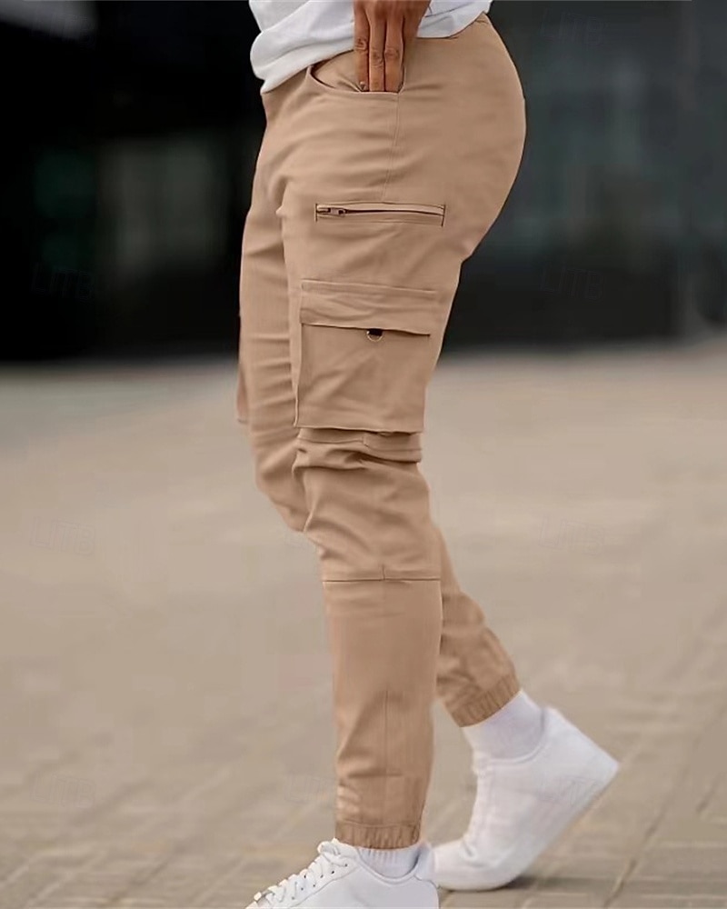 Homme Pantalons Cargo Pantalons Boutons Poche à Rabat Uni Portable Extérieur Quotidien Camping & Randonnée Mode Classique Noir Vert Véronèse de 2025 ? $22.99 –P1