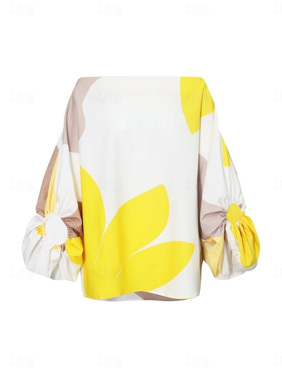Femmes Robe Ensemble Robe Portefeuille Robe à épaules dénudées Occasionnel Bloc de Couleur Froncé Imprimé Robe Midi Manche 3/4 Une Épaule Extérieur Quotidien Jaune Rose dragée Été Printemps Coupe de 2025 ? $46.99 –P6