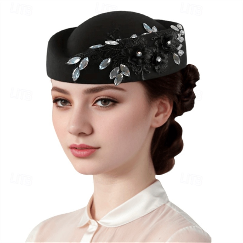 אביזר לשיער פּוֹלִיאֶסטֶר חתונה מסיבת ערב אלגנטית חתונה עם פרח כיסוי ראש כיסוי ראש 2025 - $22.99 –P6