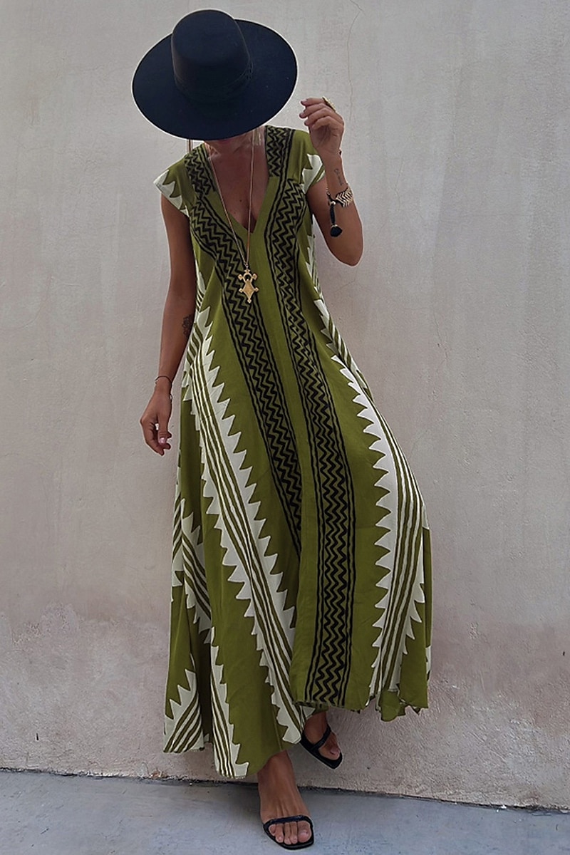 Naisten Midimekko Coctail-asu Kukka mekko Boho-mekko Muoti Moderni Loma Teekutsut Bile Normaali Kukka Hihaton V kaula-aukko Musta Viini Sininen Tumman vihreä Kesä 2025 - $27.99 –P18