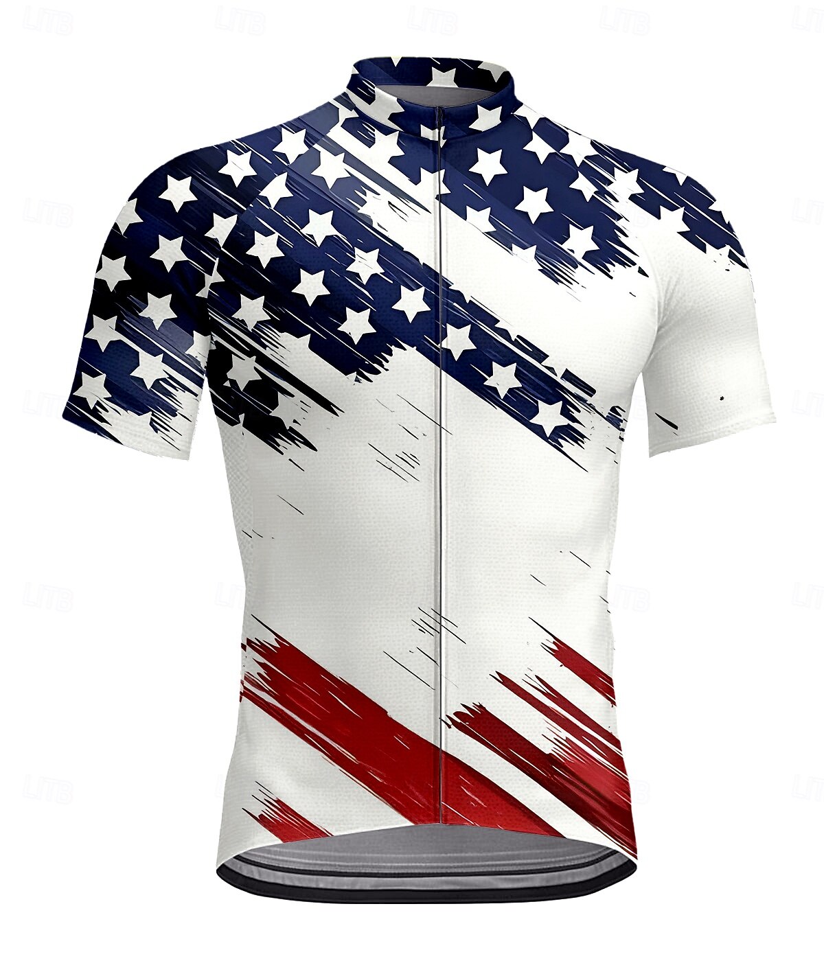 Hombre Maillot de Ciclismo Graphic Bandera Manga Corta Bicicleta Camiseta con 3 bolsillos traseros Resistente a los rayos UV Secado rápido Cremallera delantera Bandas Reflectantes Deportes Rojo Ropa 2025 - $30.99 –P1