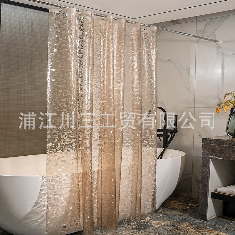 Shower Curtain PEVA Waterproof Mould Proof&Mildew Resistant Bathroom Curtains with Hooks Easy Installation Quick-Drying 180cm*180cm(70"*70") 2025 - $16.99 –P14