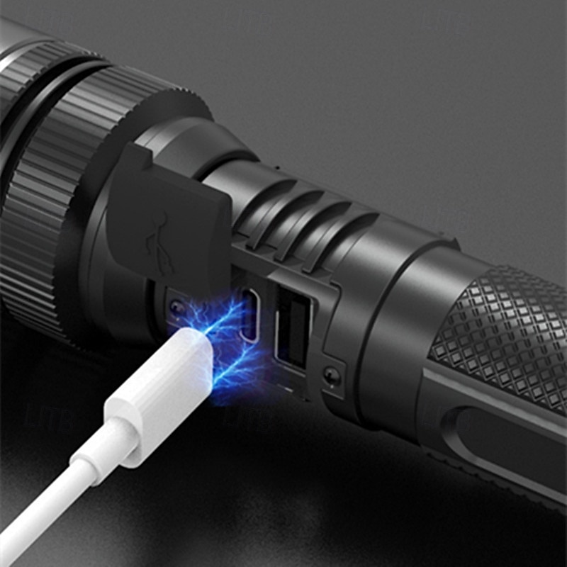 Super Bright Flashlight Long Range High Power Lanterns Flashlights White Laser Digital Display Emergency Flashlight Rechargeable Outdoor Strong Light Torch Camping Lights 2025 - $26.99 –P6