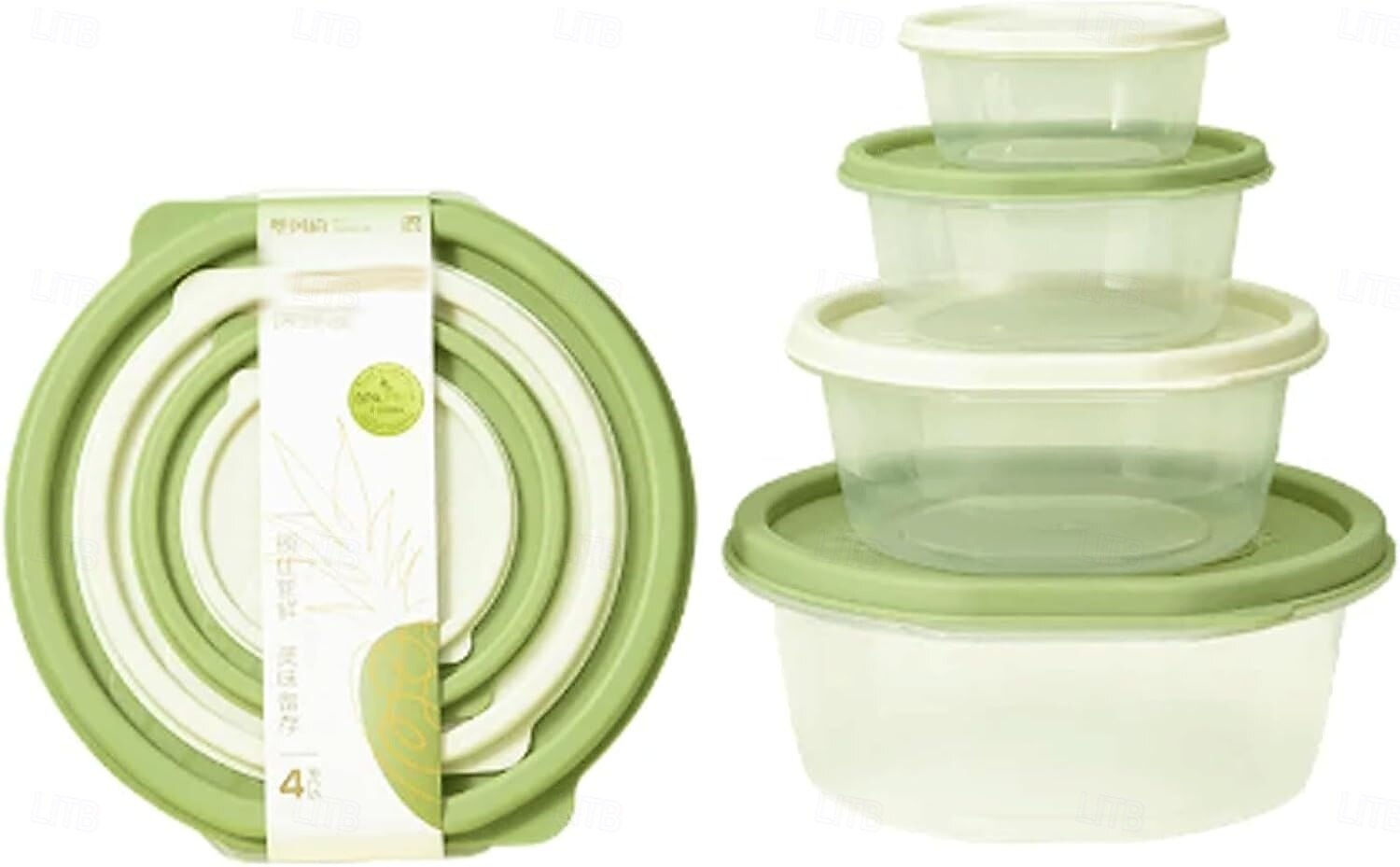 Банки для хранения 4 шт./набор пластиковых ланч-боксов, герметичная кухонная коробка, креативные коробки для хранения продуктов, круглая герметичная коробка для организации кладовой на кухне, еда на 2025 - $11.49 –P7