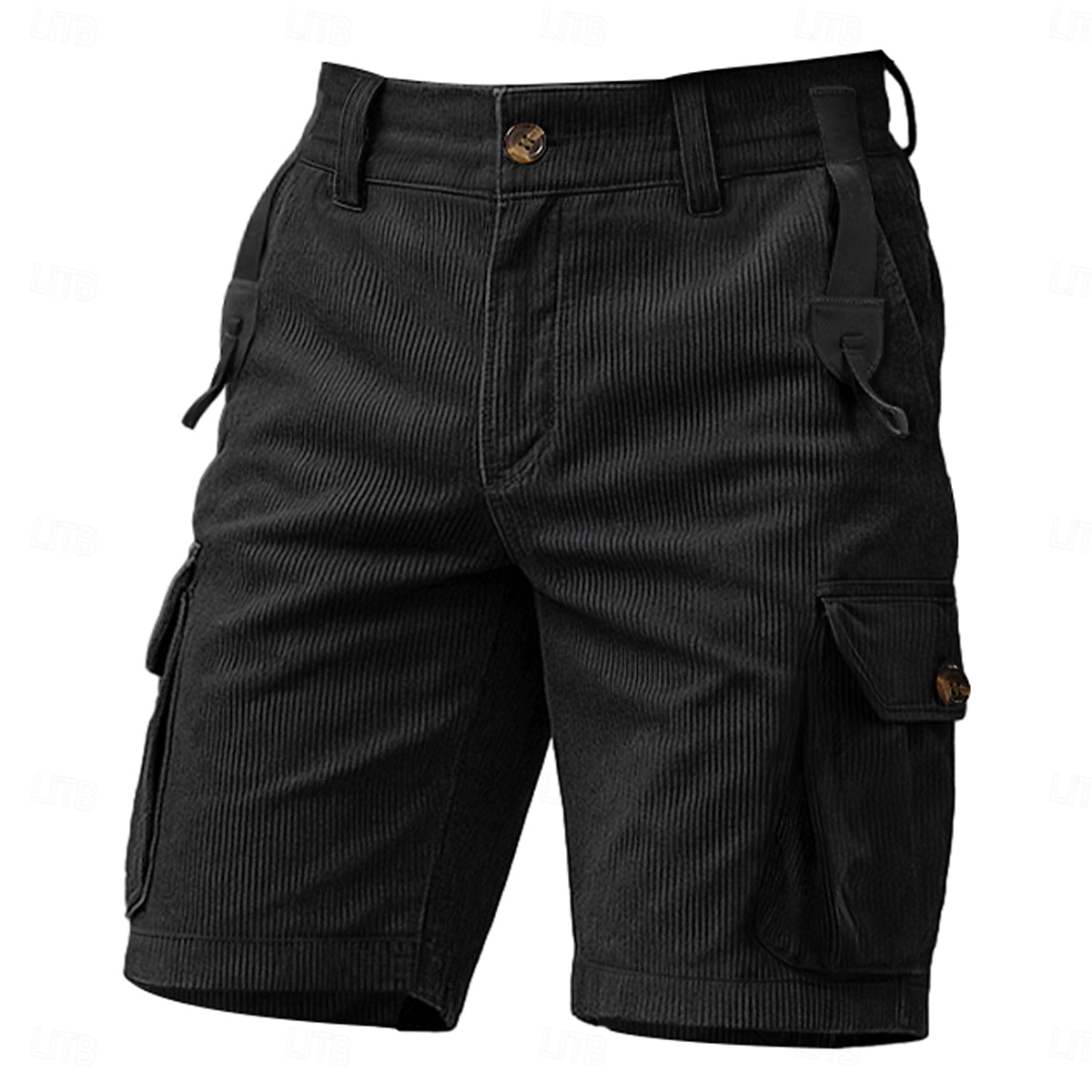 Herren Cargo-Shorts Cordhose Shorts Freizeitshorts Wander-Shorts Elastischer Bund Mehrere Taschen Gerader Schnitt Einfach Komfort Atmungsaktiv Knielang Outdoor Lässig Täglich Urlaub Mode Schwarz Blau 2025 - $23.99 –P5