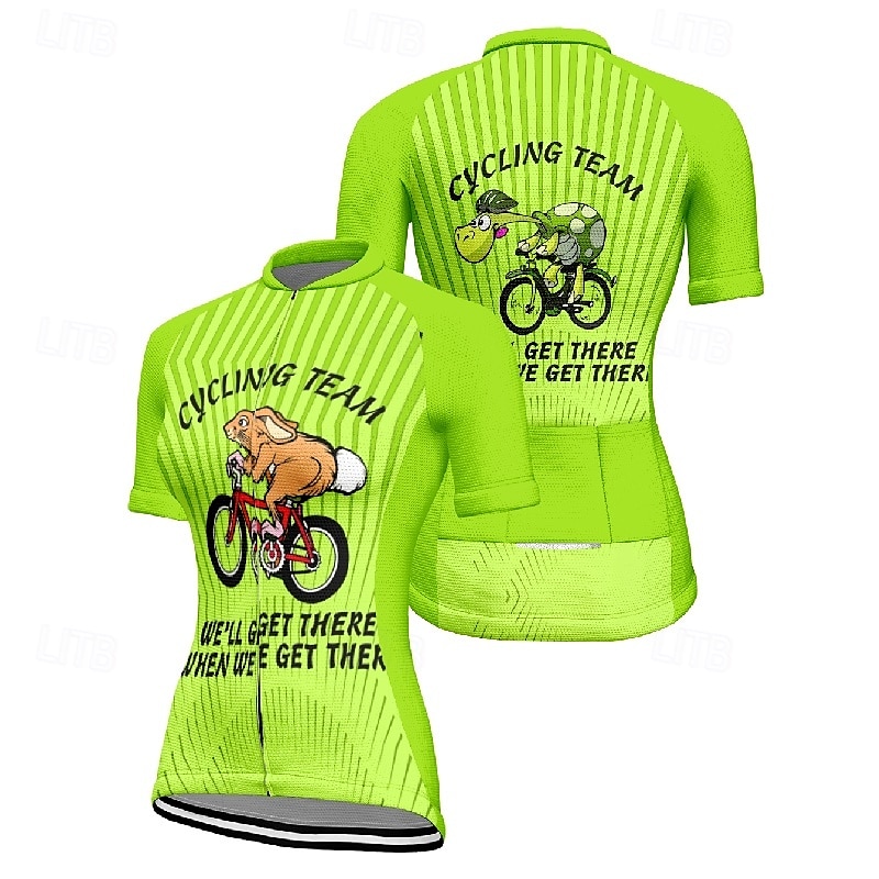 Women's Cycling Jersey Graphic Stripes Short Sleeve Bike Tee Tshirt Jersey with 3 Rear Pockets Mountain Bike MTB Quick Dry Anatomic Design Wicking Breathable Sports Pink Blue Orange Clothing Apparel 2025 - $23.99 –P8
