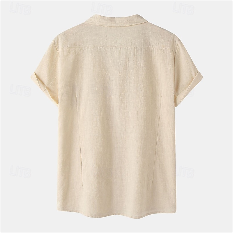 Per uomo Camicia Camicia casual Camicia con Bottoni Semplice Vacanza Streetwear Nero Bianco Giallo Blu marino scuro Manica Corta Bavero Estate Abbigliamento Bottonato del 2025 a $20.99 –P2