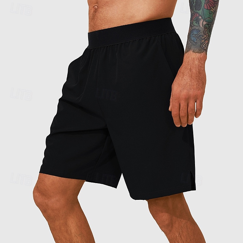 Herren Laufshorts Sommer Außen Normale Passform Atmungsaktiv Schnelltrocknend Shorts Elastischer Bund Schwarz Hellgrau Laufen Jagd Klettern S M L XL XXL 2025 - $15.49 –P10