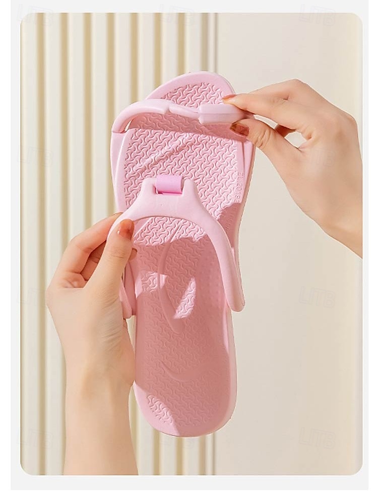 Zapatillas de Baño Portátiles para Parejas Ligeras EVA Antideslizantes Suaves y Cómodas Suela Plegables Zapatillas para Hombres y Mujeres con Pies Planos 2025 - $15.49 –P3